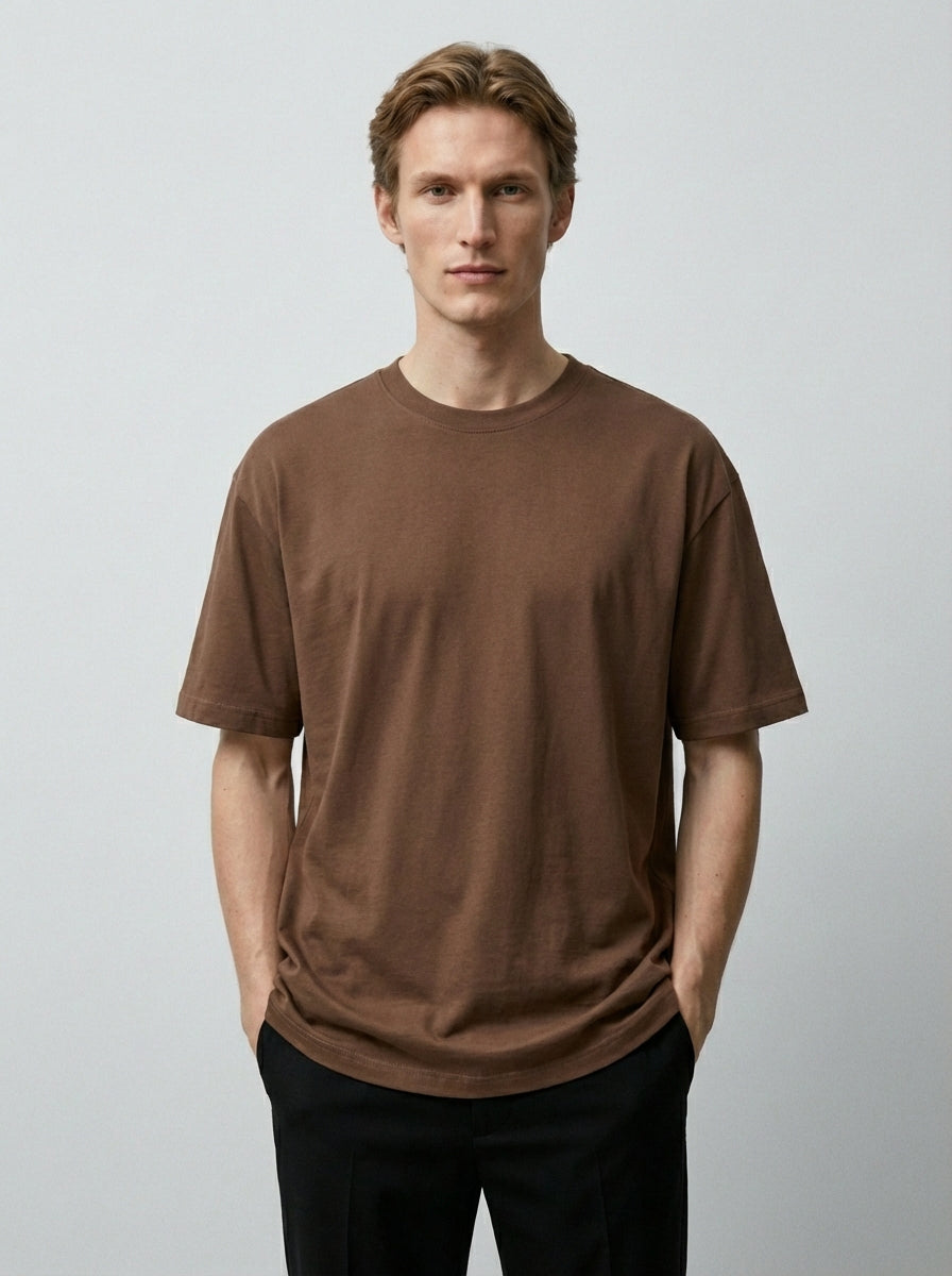 Biacas Essential Brown T-Shirt – Rich Earth Tone Fit