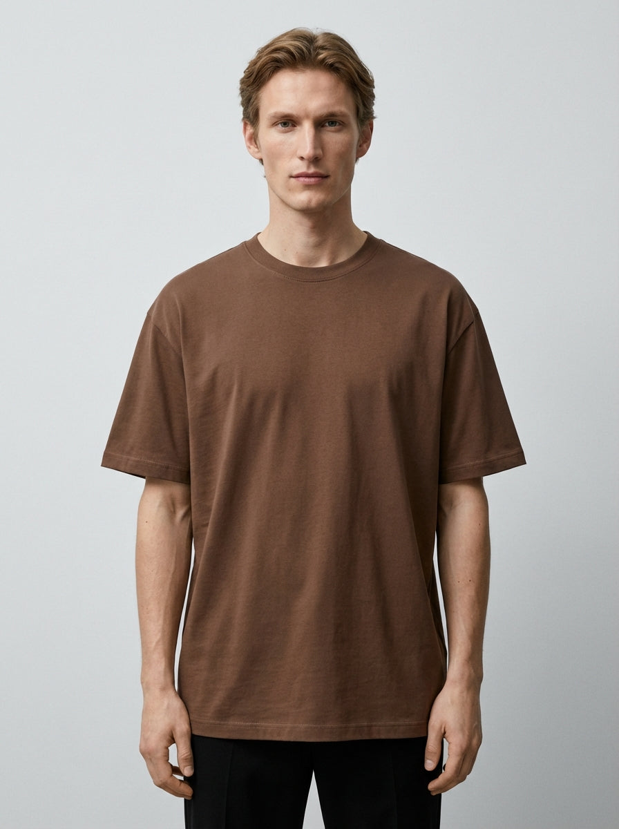 Biacas Essential Brown T-Shirt – Rich Earth Tone Fit