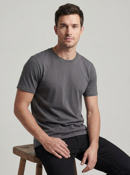Biacas Essential Grey T-Shirt – Modern Classic Fit