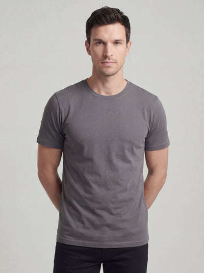 Biacas Essential Grey T-Shirt – Modern Classic Fit