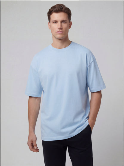 Biacas Essential Light Blue T-Shirt – Serene Modern Fit