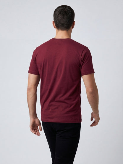 Biacas Essential Maroon T-Shirt – Refined Modern Fit