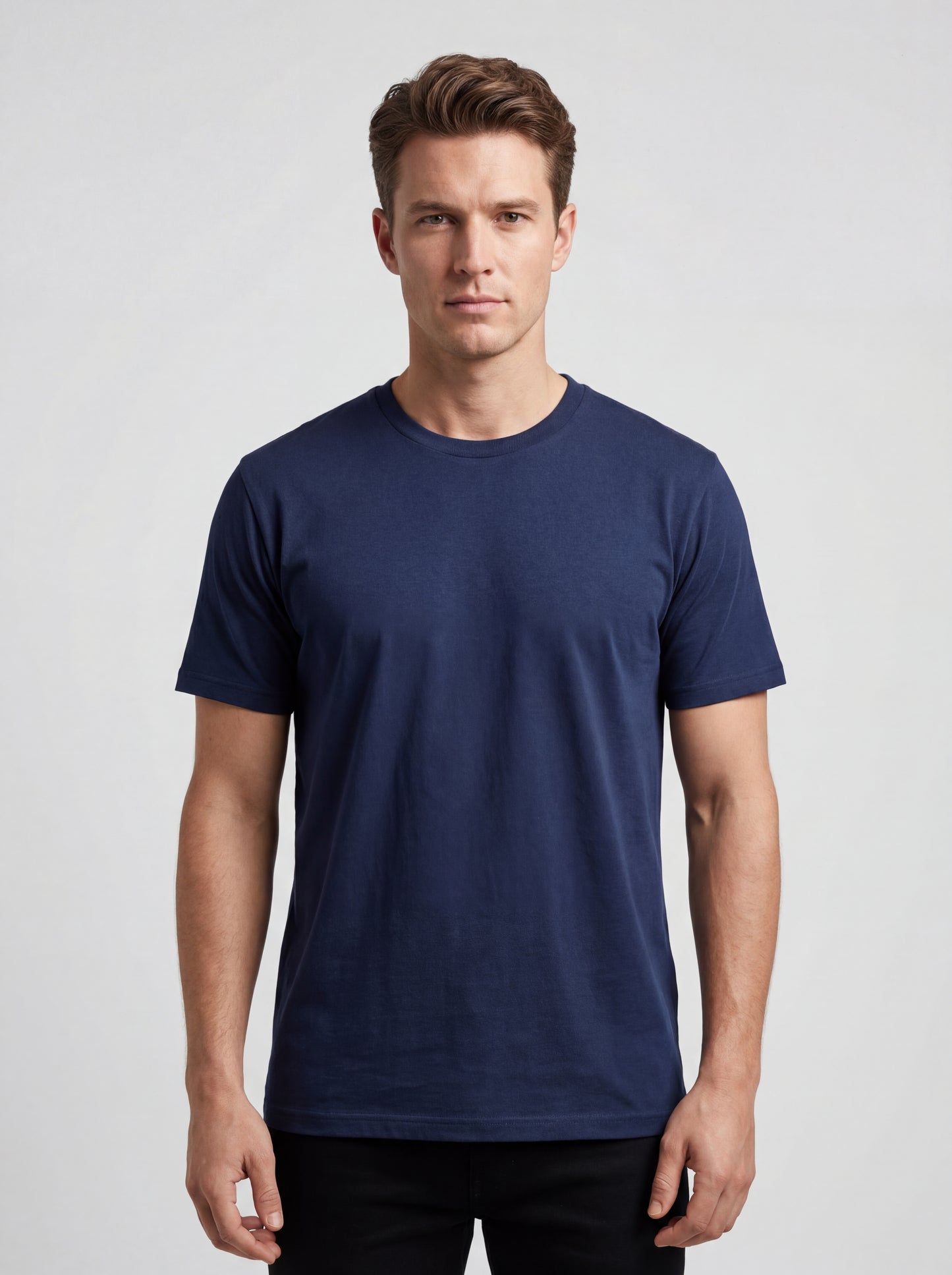 Biacas Essential Navy Blue T-Shirt – Timeless Tailored Fit