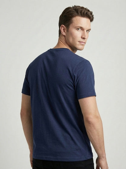 Biacas Essential Navy Blue T-Shirt – Timeless Tailored Fit