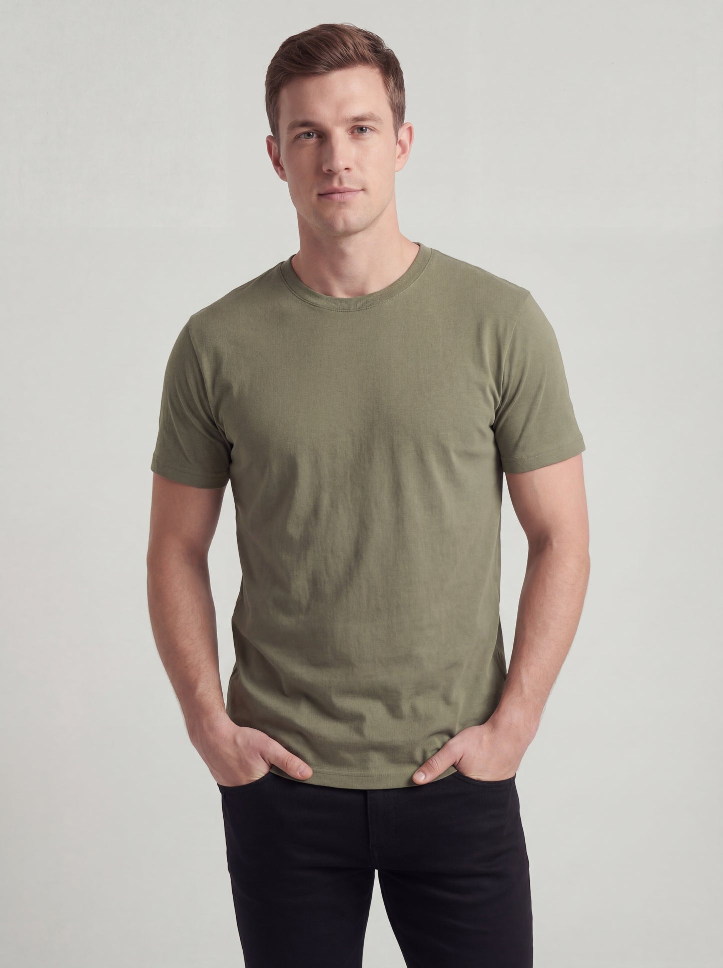 Biacas Essential Olive Green T-Shirt – Contemporary Everyday Fit