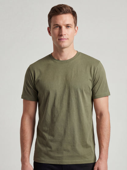 Biacas Essential Olive Green T-Shirt – Contemporary Everyday Fit