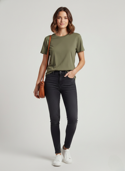 Biacas Essential Olive Green T-Shirt – Contemporary Everyday Fit