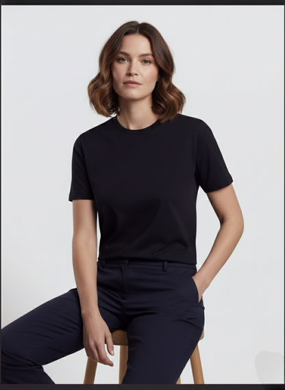 Biacas Essential Black T‑Shirt – Premium Minimal Fit
